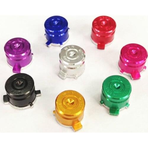 Aipinchun 4Pcs/Lot 9mm Aluminum Metal Bullet Buttons Thumbstick Cap Repair for Sony Playstation 3 4 PS3 PS4 Gamepad Controller