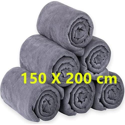 150X200 cm microfiber bath towel, quick-drying, multifunctional swimming, fitness, sports, yoga, gray towel