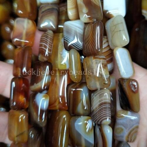 Free shipping Women Fashion Jewelry 15x20mm Onyx Carnelian Oblong Women Men Spacers Art Loose Beads 15.5" FG7894