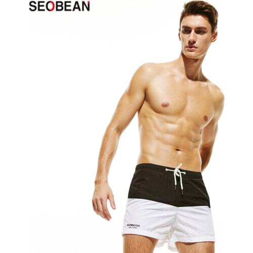 SEOBEAN Mens Fast-drying Summer Shorts Air-permeable Waterproof Leisure Homewear Patchwork Surfing & Beach Shorts
