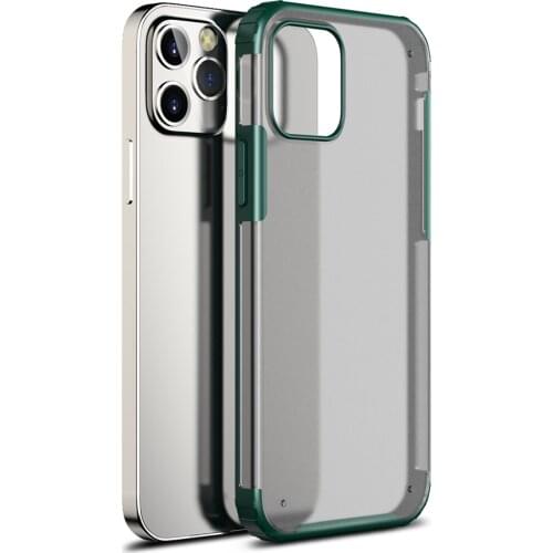 Phone Case for iPhone 12 Mini Cover Soft TPU Silicone Frame Matte Shockproof Transparent Hard Coque for iPhone 12 Pro Max Bumper
