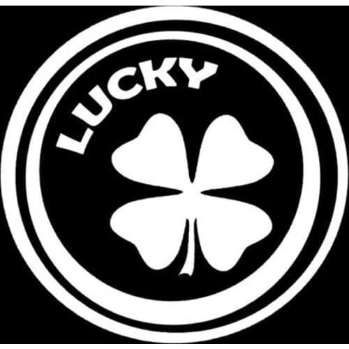 Black/Sliver LUCKY CLOVER Car Sticker Four Leaf Small/Big Size Removable Waterproof Window Body Decal CL823