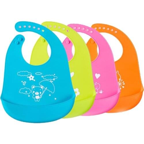 Baby Bibs Adjustable Silicone Bibs Food Grade Soft And Comfortable Oil-proof Waterproof Saliva Towel Lunch Feeding Baby Bib