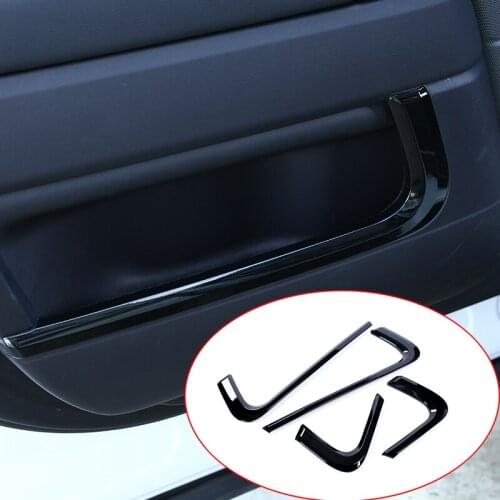 For Landrover Range Rover Sport RR Sport 2014-2019 Car Styling ABS Chrome Gloss Black Inner Door Decoration Strip Trim Accessory
