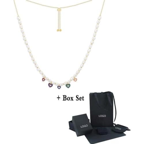 Elegant temperament Pearl Necklace Gold Chain Precious Jewelry Mother‘s Day gift
