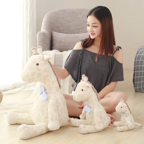 22/35/55cm Simulation Giraffe Plush Toys Stuffed Soft Animals Deer Doll Baby Sleeping Pillow Kids Toy Children Christmas Gifts