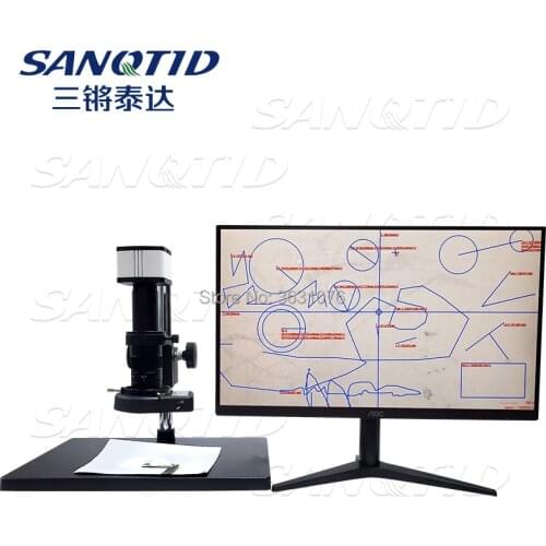HD measurement camera HDMI microscope video 180X magnifier supports U disk storage file export industrial inspection