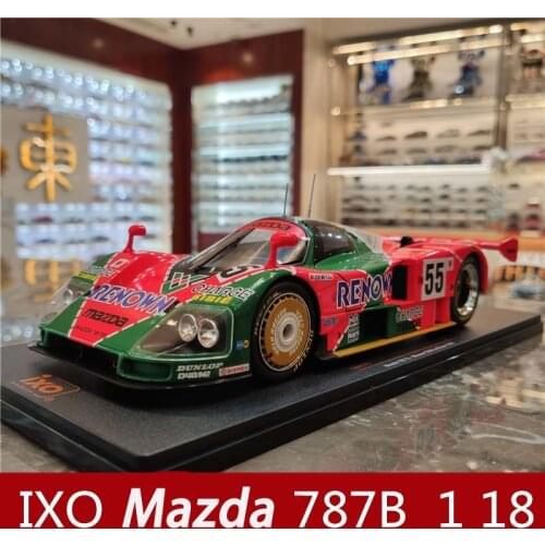 Classic Aunthentic 1:18 Ixo Mazda 787b 55# 1991 Le Mans 24h Diecast Rally Car Simulation Alloy Car Model for Collection, Toy