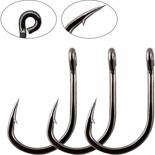 20pcs 10827 Live Bait Circle Fishing Hooks Stainless Steel Strong Fish Hook Saltwater Circle Chemically Sharpened Fishing Hooks