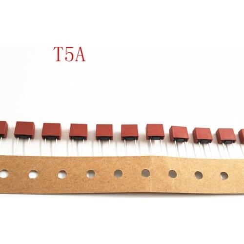 50pcs/lot T5A 392 Square Plastic Fuses 5A 250V Slow Blow Square Fuse LCD TV Power Board Commonly Used