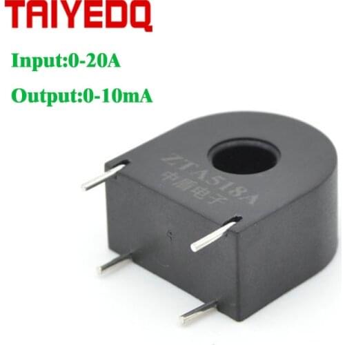 1PCS Micro Current Transformer 0-20A/0-10mA Ratio2000/1 Wear Core Type AC Mini Current Transformer Sensor
