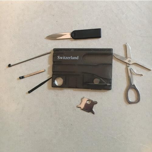 Multi-function credit card size tool stainless wallet pocket knife edc multi-tool