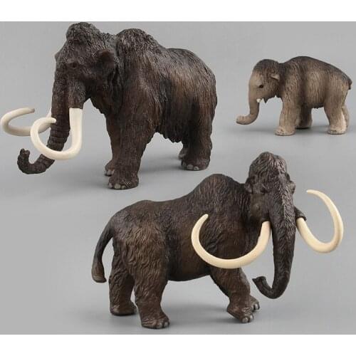 Simulation Mammoth Model Collectible Wild Animal Action Figures Kids Cognitive Toys