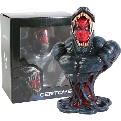 Marvel Spiderman Venom16cm Half Materials Pvc Puppet Collection Model Toys Gifts Friends
