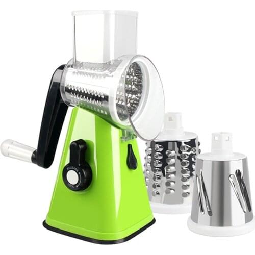 Manual Vegetable Cutter Slicer Multifunctional Round 3 In 1 Grater Potato Carrot Cheese Kitchen Gadgets Kitchen Chopper Tools