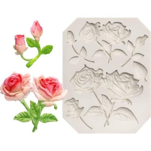 Rose Lace Silicone Fondant Chocolate Resin Sugarcraft Mold For Pastry Cup Cake Decorating Kitchen Tool