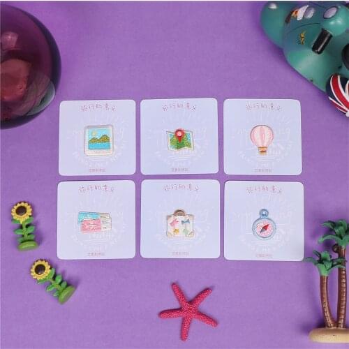 The Fun of Travel Small Cute Girls Clothes Sticker DIY Patches For Clothing Iron on Patch with Glue on The Back Fabric Stickers