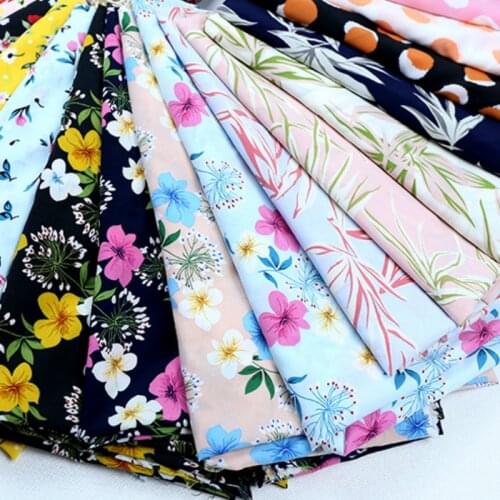 Cloth Chiffon Fabric for Dress Fabric By The Yard Dress Suit Garment Cosplay Stretchy Fabric for DIY Sewing Many Prints