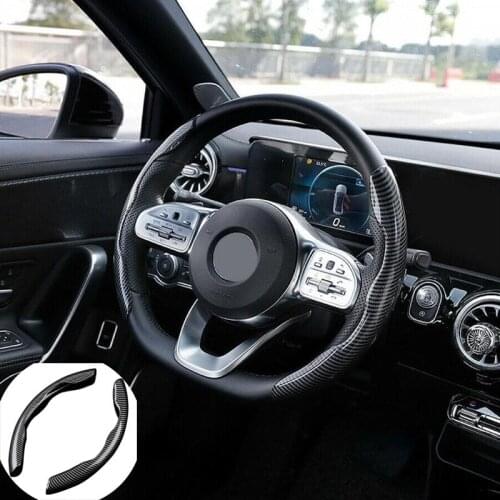 Universal Car Interior Steering Wheel Booster Cover Carbon Fiber Non-Slip Cover Car Modification Aid Handle Durable