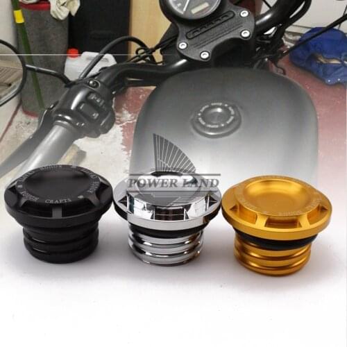 Golden/Silver/Black Motorcycle Manual Aluminum Rough Crafts Fuel Gas Oil Cap For Harley Sportster Dyna Touring 1996-2014