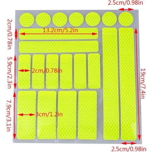 1Pcs/4Pcs Car Safety Mark Reflective Safety Stickers Warning Strip Conspicuity Tape Car Door Bumper Reflector Stickers Decal