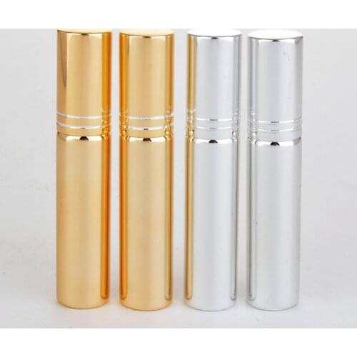 10ml Electroplating UV Glass Tube Auminum Spray Lotion Hydrating Spray Perfume Bottle 100PCS/LOT