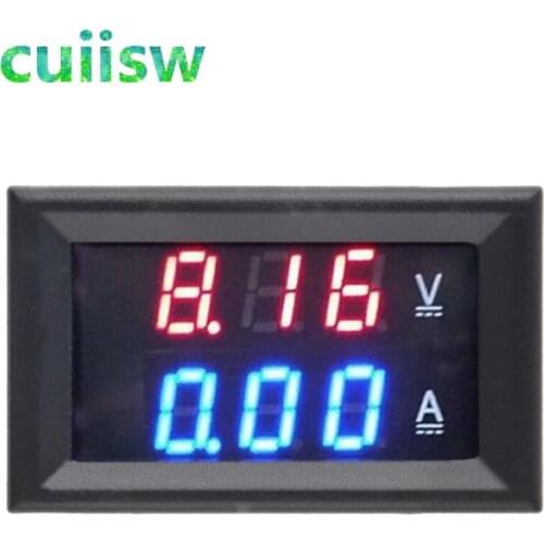 10PCS DC 0-100V 10A Voltmeter Ammeter Red+Blue /Red+Red LED Amp Dual Digital Volt Meter Gauge LED display