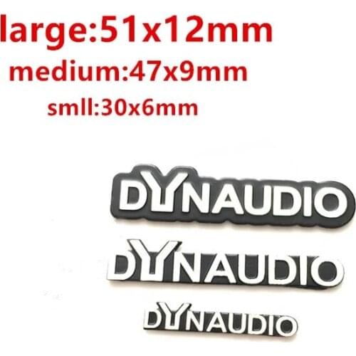 10X DYNAUDIO speaker aluminum 3D sticker trumpet horn sound letter stickers car styling For CC New Beetle