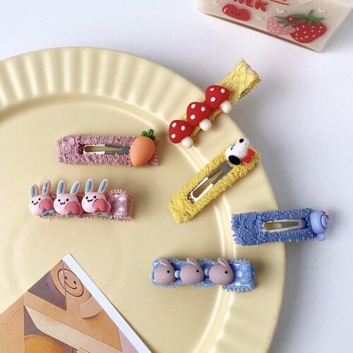 2 Pcs/Set Children Cute Hollow Cartoon Fruit Ornament Hair Clips Girls Lovely Alloy Barrettes Hairpins Kids Hair Accessories