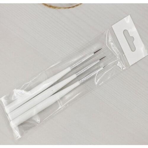 2021 Fashion 3pcs Gel Nail Art Line Painting Brushes Crystal Acrylic Thin Liner Drawing Pen Set Fashion Nail Art Manicure Tools