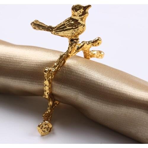 4pcs/lot upscale napkin rings, napkin holder plum gold, silver napkin ring towel ring hotel Western dinner table decoration