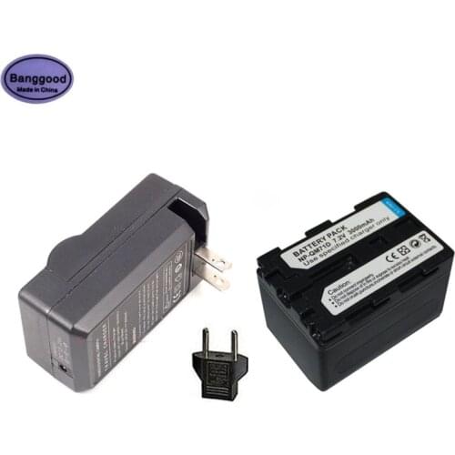 3000mAh NP-QM71D NPQM71D Camcorder Battery + AC Charger For Sony DSR-PDX10 HVR-A1C A1U A1N HDR-HC1E SR1E UX1E Fit NP-QM71 FM70