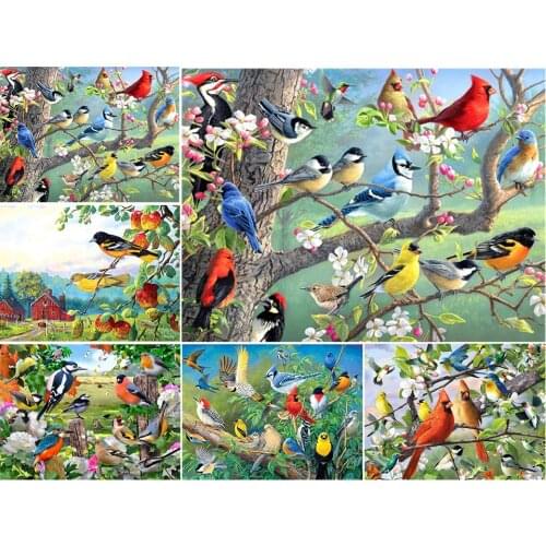 5D DIY Diamond Painting Animals Birds Cross Stitch Kits Full Drill Embroidery Mosaic Art Picture of Rhinestones Decoration Gift