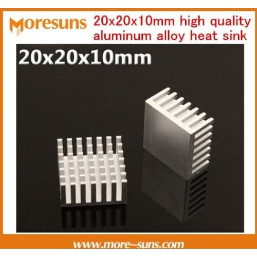 Free Ship 50pcs/lot 20x20x10mm high quality aluminum alloy heat sink router MOS memory heat sink 20*20*10mm Heatsink Radiator