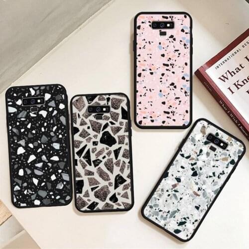 Glitter Gold Foil Marble Terrazzo Stone Phone Case For Samsung A50 A51 A71 A20E A20S S10 S20 S21 S30 Plus ultra 5G M11 funda