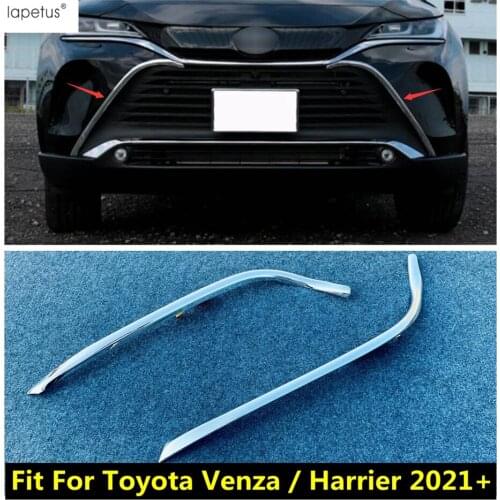 Lapetus Car Front Grille Decoration Strip Cover Trim ABS Chrome Exterior Refit Kit Accessories For Toyota Venza / Harrier 2021