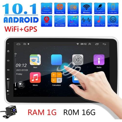 YT-S 1 Din 10.1 inch Rotating Screen Bluetooth-compatible Car FM Radio Auto Multimedia GPS Navigation MP5 Player