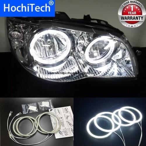 HochiTech for Fiat Albea 2005-2012 Ultra bright SMD white LED angel eyes 2600LM 12V halo ring kit daytime running light DRL