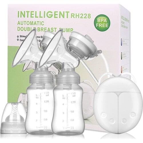 Bilateral Electric Breast Pump Breast Pump Milker Suction Large Automatic Massage Postpartum Milk Suckling Lactagogue Device