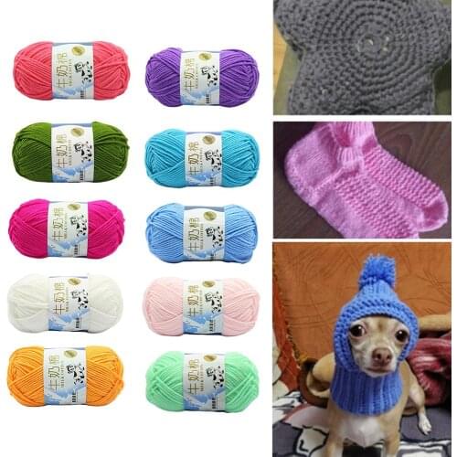 HOT SALE !!! 50g DIY Soft Milk Cotton Fiber Blanket Sweater Scarf Crochet Knitting Yarn Ball for Hand Knitting Yarn