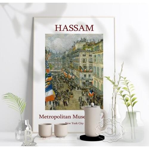 Childe Hassam New York City Prints Poster, Metropolitan Museeum Of Art Exhibition Poster, Cityscape Vintage Art Home Decor Gift