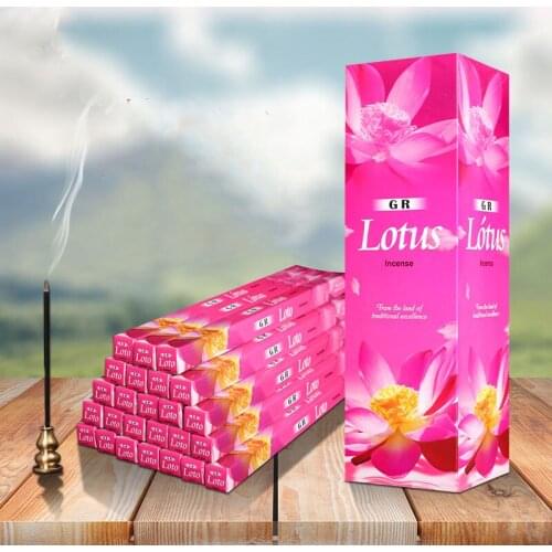 India Incense Lotus Fragrance Incense Stick Big Box Aromatic Incense Natural Flower Spices Aroma For Yoga Home Decor