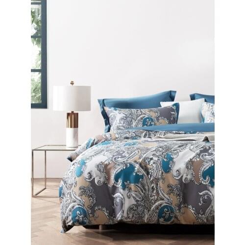 Innovative Stylish Double-Sided Long Staple Cotton Sumptuous Bedding Set Duvet Cover Sheet Pillowcase Sheet King Queen 4 PCS