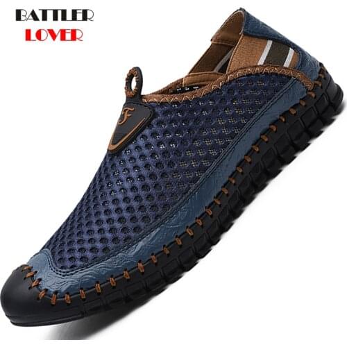 Men Casual Shoes Sneakers Fashion Light Breathable Summer Sandals Outdoor Beach Vacation Mesh Shoes Zapatos De Hombre Mens Shoes