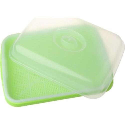 Seed Tray BPA Free PP Soil-Free Large Capacity Healthy Wheatgrass Grower with Cover Seedling Sprout Plate Hydroponic Retailsale