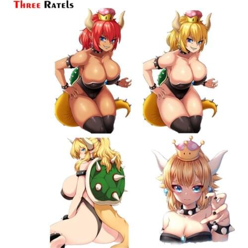 Three Ratels F592 Bowsette Cool Sexy Girl Car Hood Sticker Laptop Macbook Decal