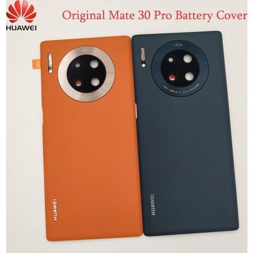 Original Back Leather Huawei Mate 30 Pro Battery Cover Rear Door Housing Case With Camera Lens Huawei Mate 30pro Battery Cover