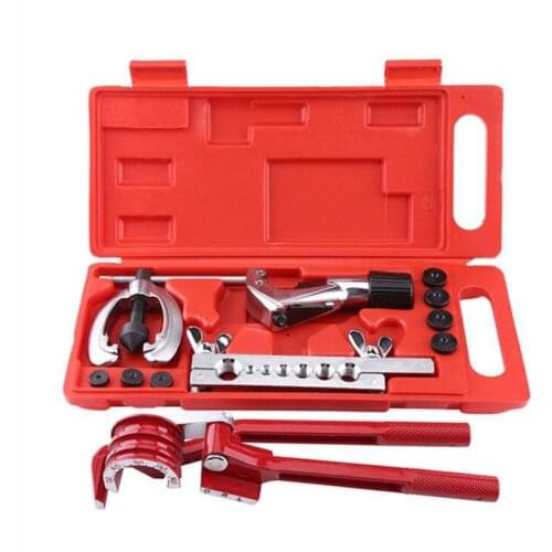 11Pcs Pipe Flaring Kit Brake Fuel Tube Repair Flare Kit With Cutter Bending Tool Set 3/16in-5/8in Metal Tubing Extension Tools