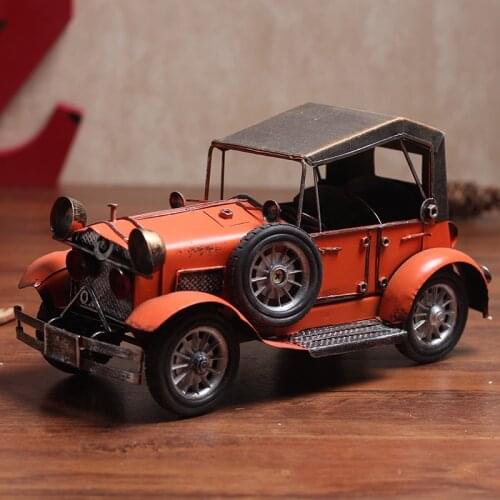 Retro Handicraft Vintage Iron Car Models , Handmade Classic Car for Gift/ Home Decor/ Desktop Decoration-Multiple Color Options