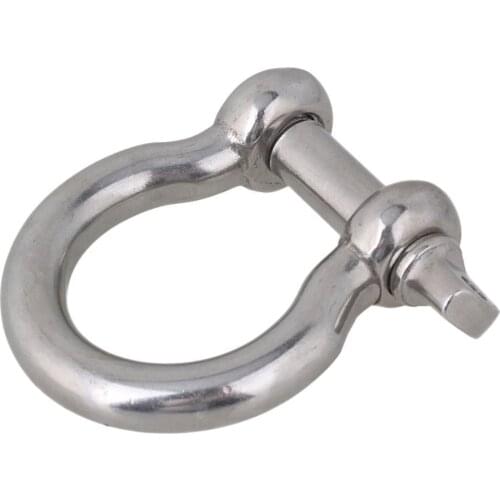 Silver 304 Stainless Steel European Style M14 Anchor Shackle Bow Rigging with Pin Clevis Ring